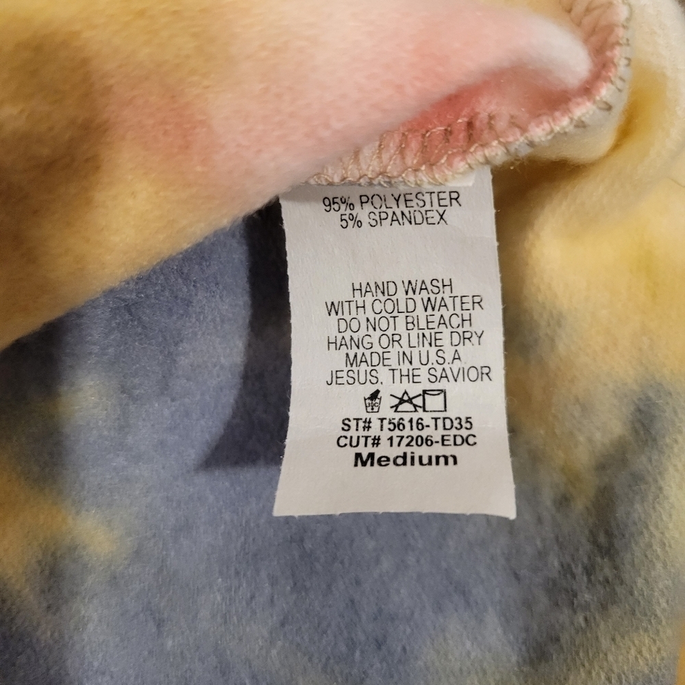 Tie Dye Hoodie w/ Leopard Print Hood - Picture 14 of 14